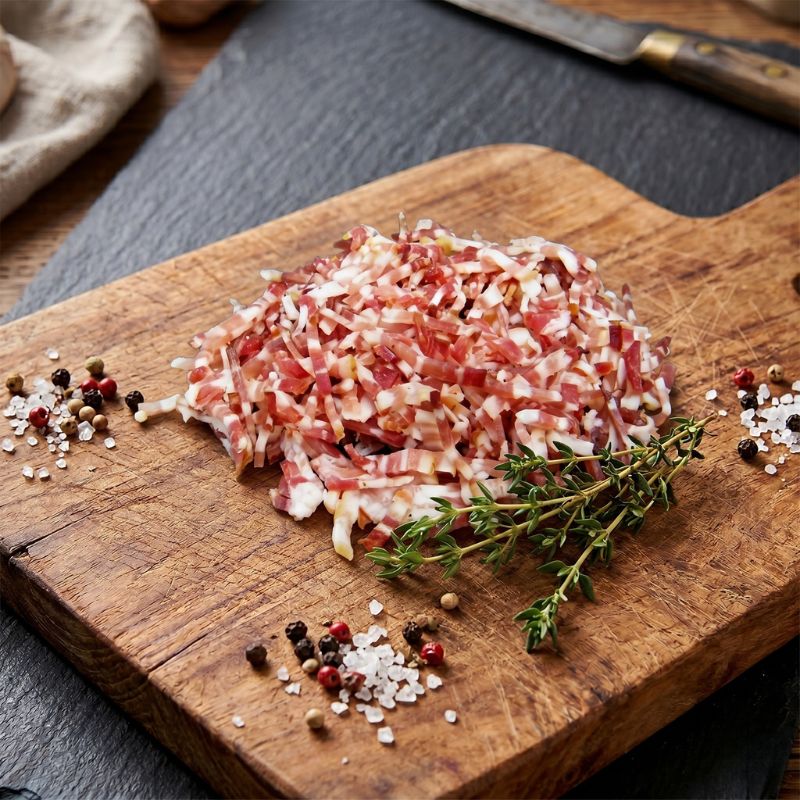 Dörrfleischwürfel vom Weideschwein