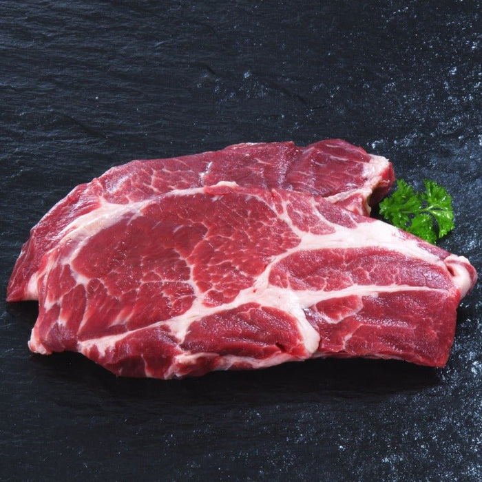 Nackensteaks vom Weideschwein