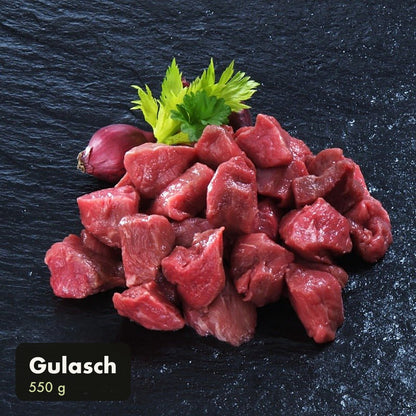 Gulasch vom Weiderind, 550 g